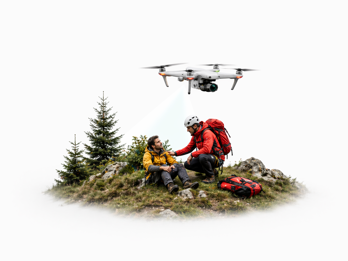 Žmonių paieška dronais